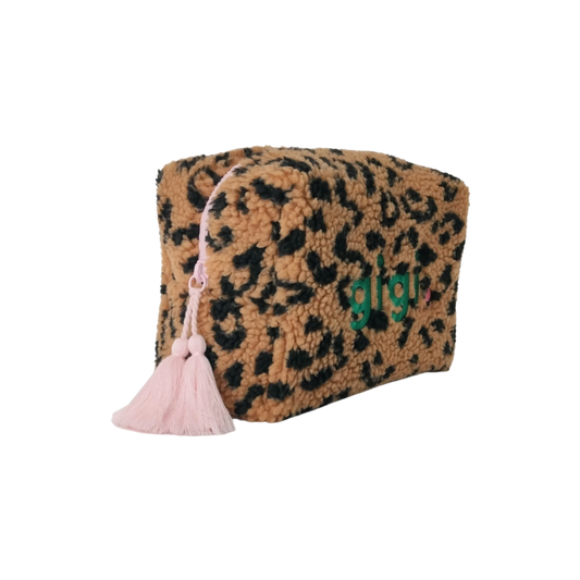 Trousse de toilette léopard