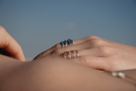 Bague spirale strong or et argent