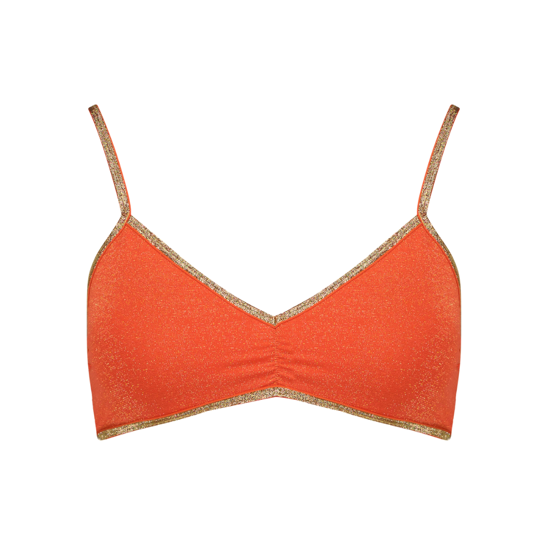 Georgia I Brassière Red Lurex (Mousses amovibles)