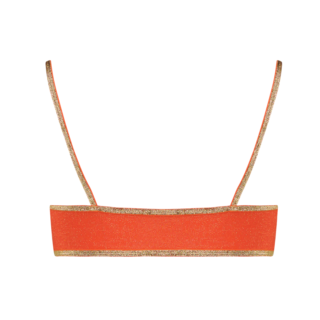 Georgia I Brassière Red Lurex (Mousses amovibles)