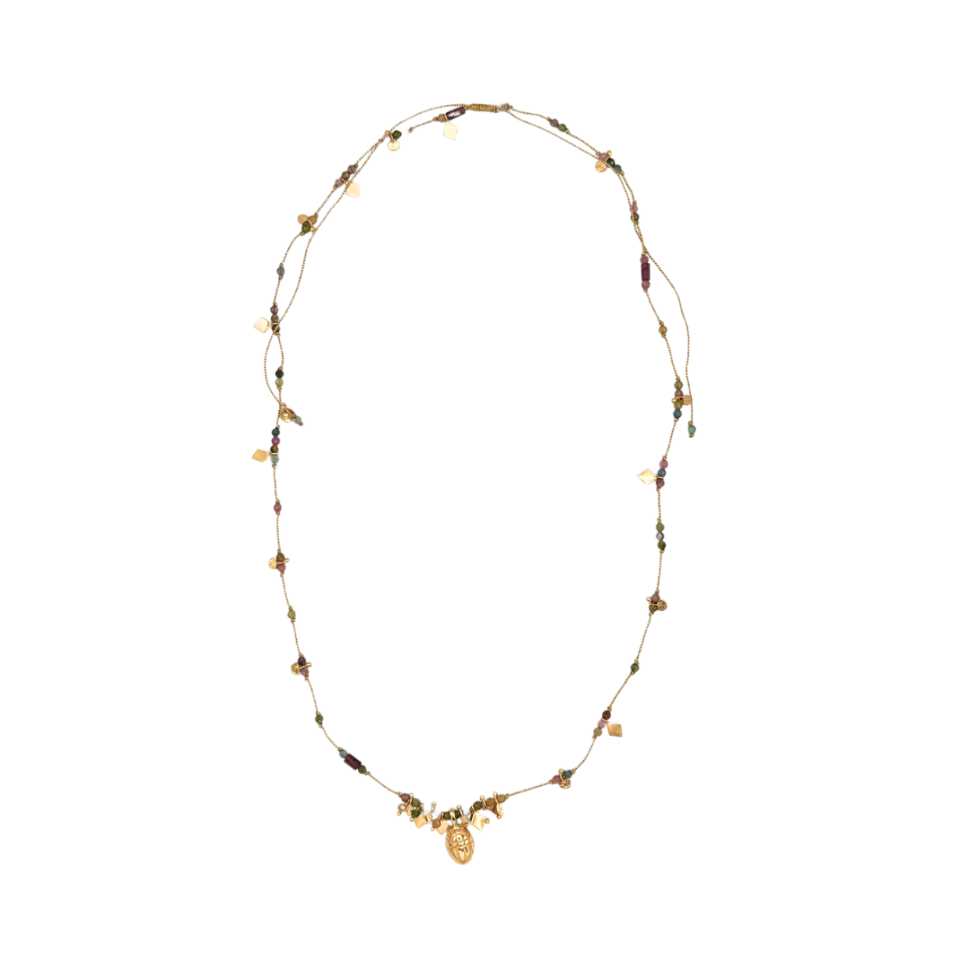 Collier Rainbow scarabée