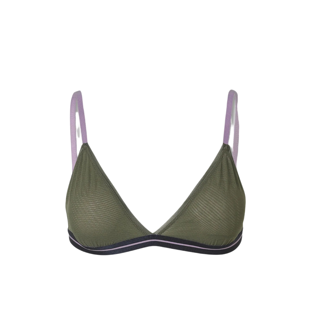 Pointe Mesh Tassie I Soutien-gorge vert kaki