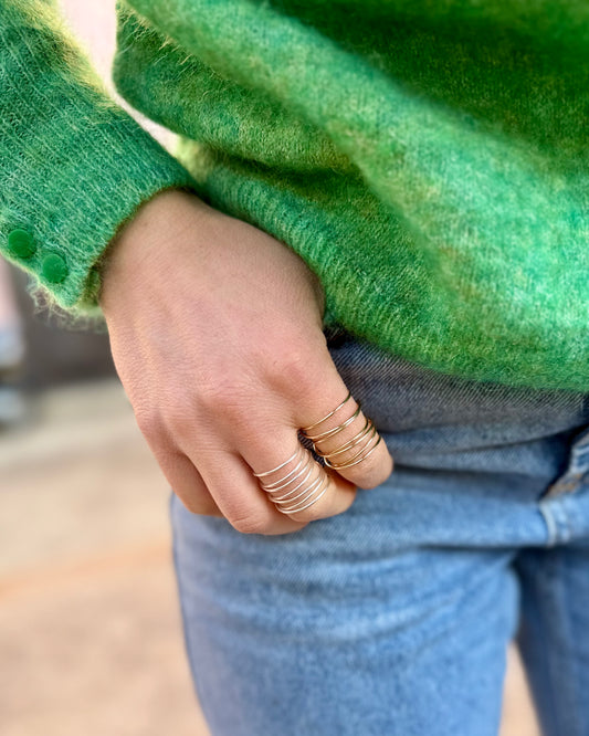 Bague spirale strong argent