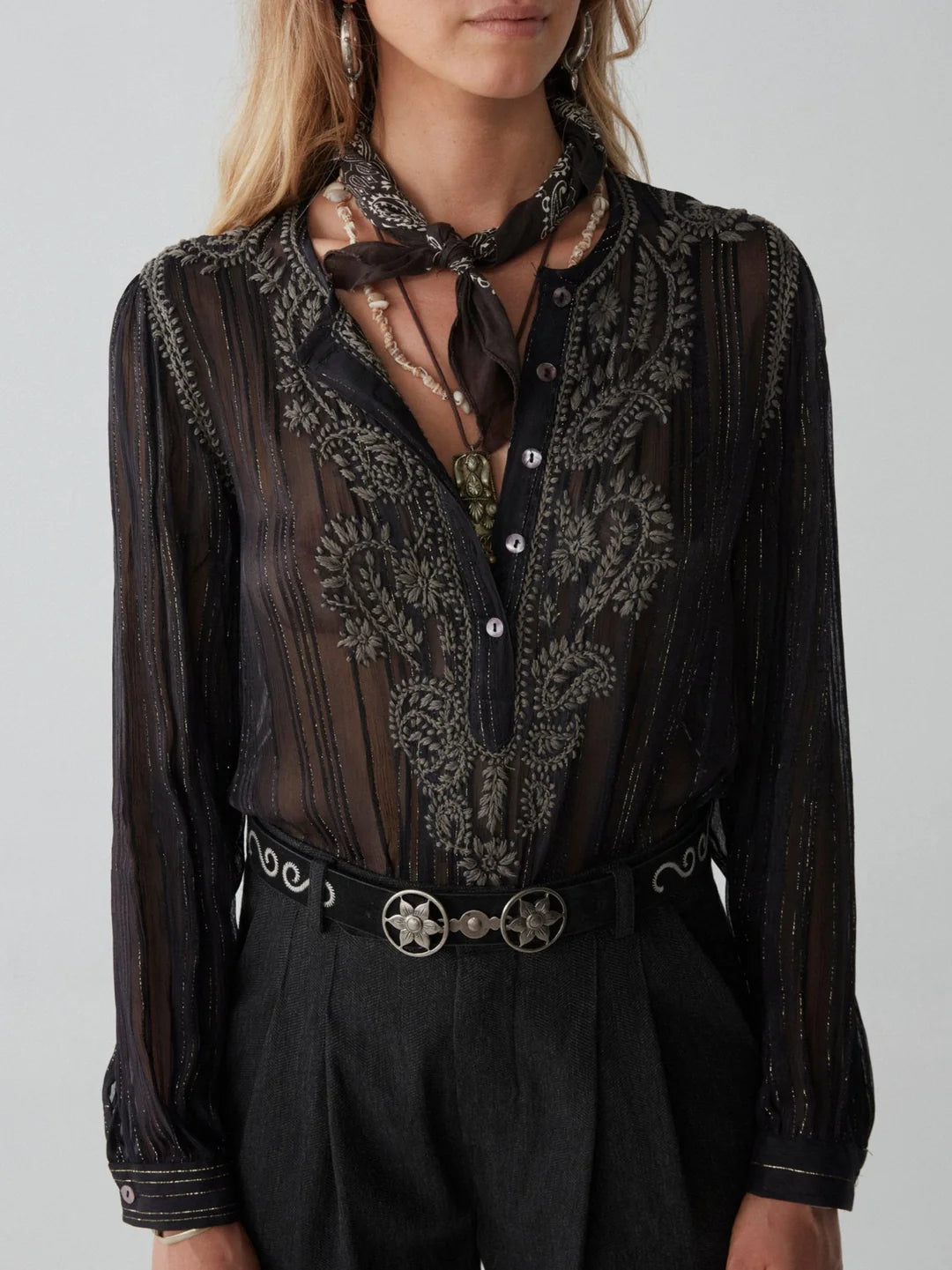 Blouse Kate - Dark lurex