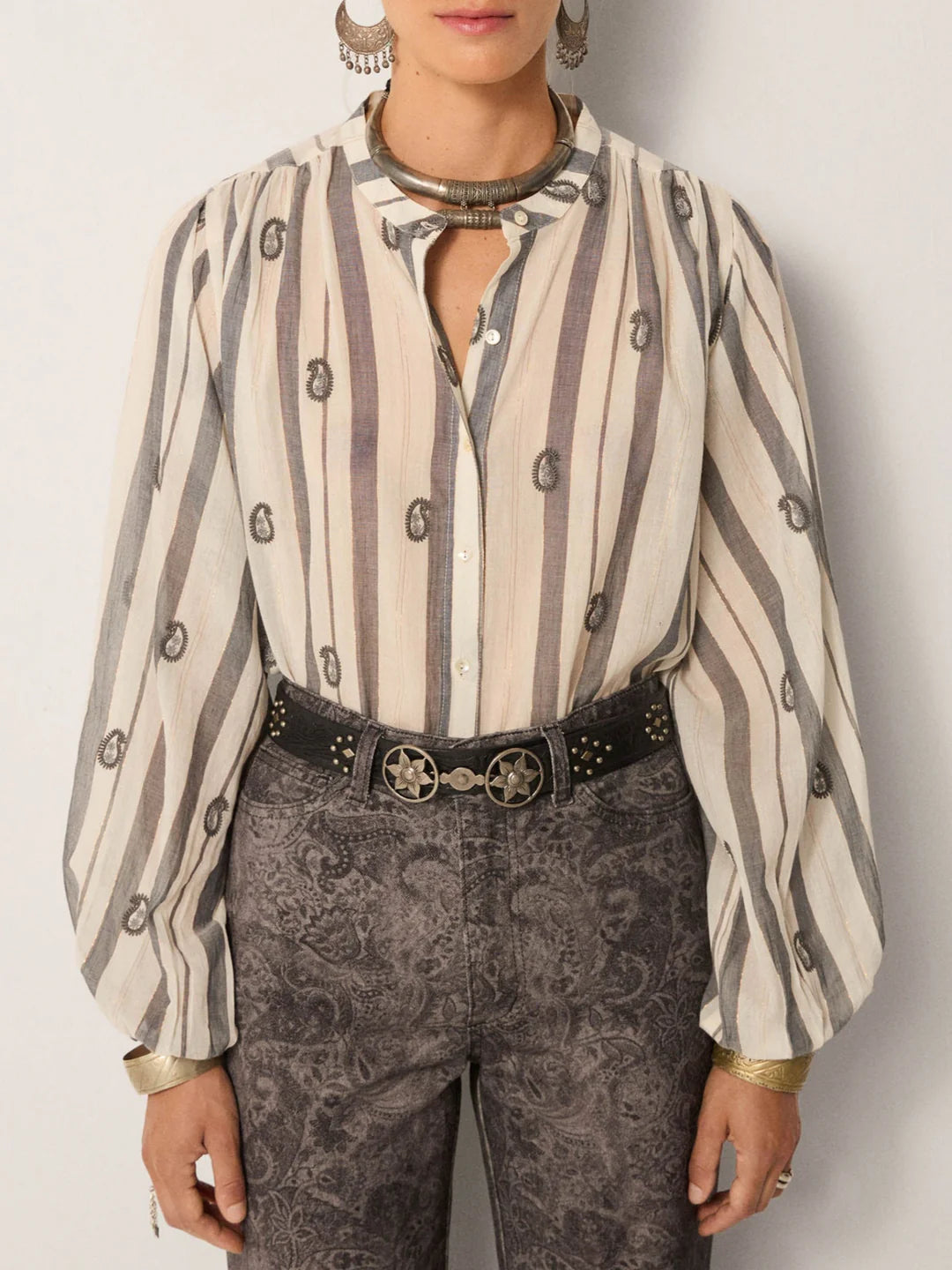 Blouse Perla - Ivory Paisley