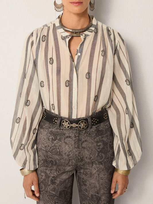 Blouse Perla - Ivory Paisley