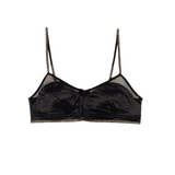 Madonna I Brassière Satin Caviar + Plumetis Caviar